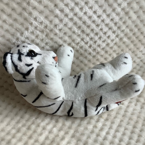 Adventure Planet Plush White Striped Tiger Cub Stuffed Animal Toy - Picture 5 of 16